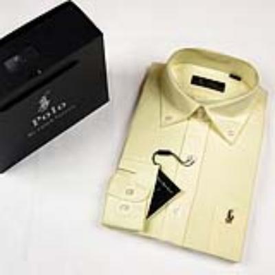 Ralph Lauren men dress shirt - small color pony - yellow No. 897